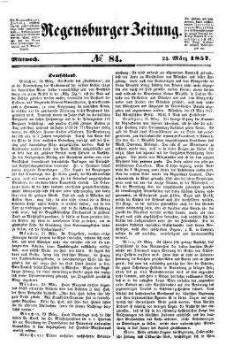 Regensburger Zeitung Mittwoch 25. März 1857