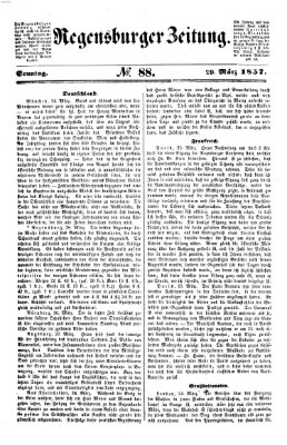 Regensburger Zeitung Sonntag 29. März 1857