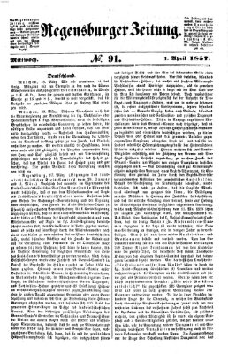 Regensburger Zeitung Mittwoch 1. April 1857