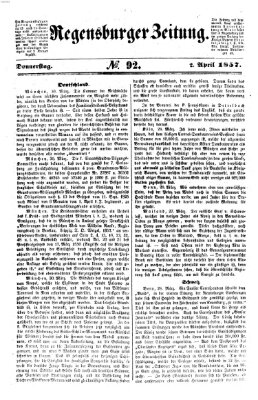 Regensburger Zeitung Donnerstag 2. April 1857