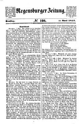 Regensburger Zeitung Freitag 10. April 1857