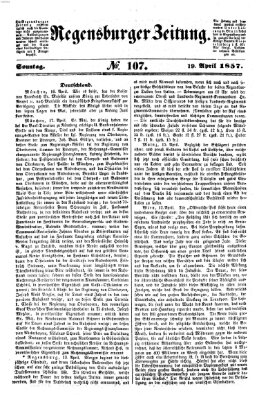 Regensburger Zeitung Sonntag 19. April 1857