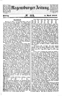 Regensburger Zeitung Freitag 24. April 1857