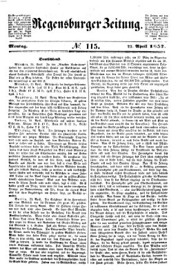 Regensburger Zeitung Montag 27. April 1857