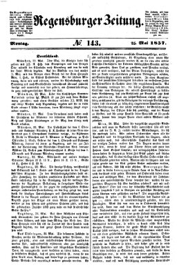 Regensburger Zeitung Montag 25. Mai 1857