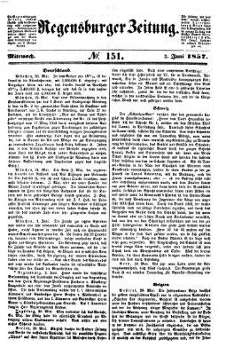 Regensburger Zeitung Mittwoch 3. Juni 1857