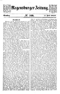 Regensburger Zeitung Samstag 13. Juni 1857