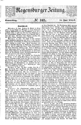 Regensburger Zeitung Donnerstag 18. Juni 1857