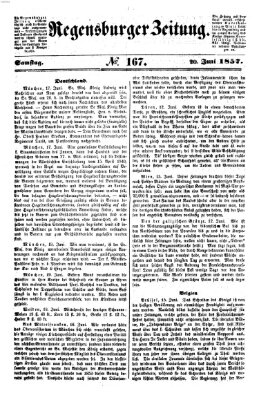 Regensburger Zeitung Samstag 20. Juni 1857