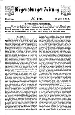 Regensburger Zeitung Dienstag 23. Juni 1857