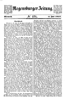 Regensburger Zeitung Mittwoch 24. Juni 1857