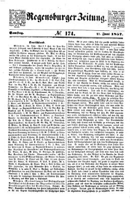 Regensburger Zeitung Samstag 27. Juni 1857