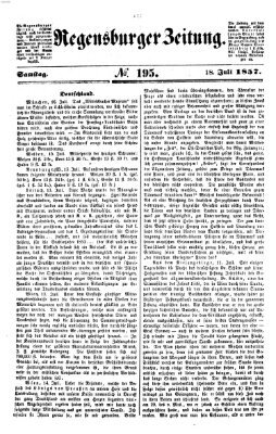 Regensburger Zeitung Samstag 18. Juli 1857