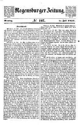 Regensburger Zeitung Montag 20. Juli 1857