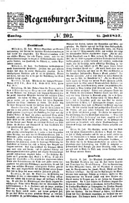 Regensburger Zeitung Samstag 25. Juli 1857