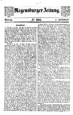 Regensburger Zeitung Montag 27. Juli 1857