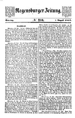 Regensburger Zeitung Sonntag 2. August 1857