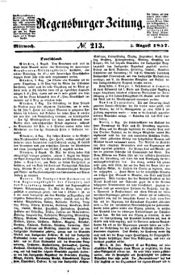 Regensburger Zeitung Mittwoch 5. August 1857