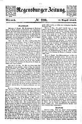 Regensburger Zeitung Mittwoch 12. August 1857