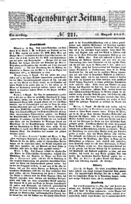 Regensburger Zeitung Donnerstag 13. August 1857