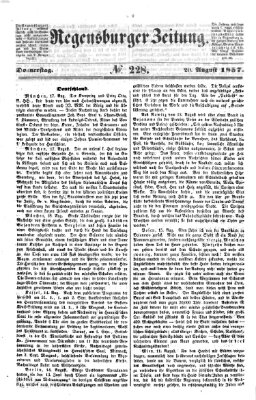 Regensburger Zeitung Donnerstag 20. August 1857