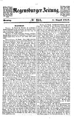 Regensburger Zeitung Sonntag 23. August 1857