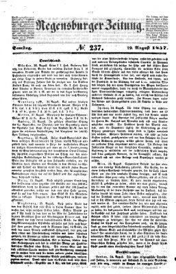 Regensburger Zeitung Samstag 29. August 1857