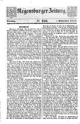 Regensburger Zeitung Dienstag 1. September 1857