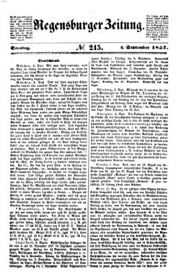 Regensburger Zeitung Sonntag 6. September 1857