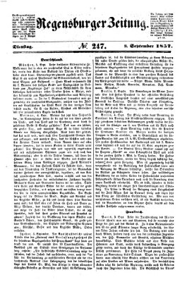 Regensburger Zeitung Dienstag 8. September 1857