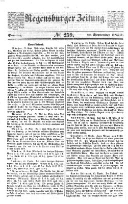 Regensburger Zeitung Sonntag 20. September 1857