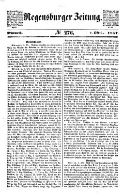 Regensburger Zeitung Mittwoch 7. Oktober 1857