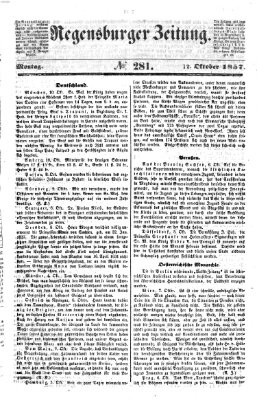 Regensburger Zeitung Montag 12. Oktober 1857