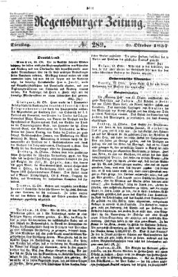 Regensburger Zeitung Dienstag 20. Oktober 1857