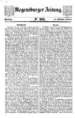 Regensburger Zeitung Freitag 23. Oktober 1857