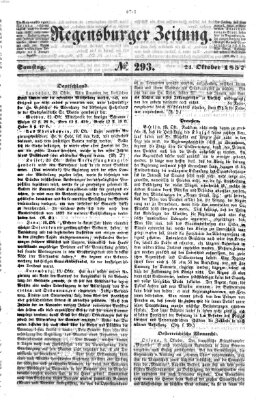 Regensburger Zeitung Samstag 24. Oktober 1857