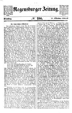 Regensburger Zeitung Dienstag 27. Oktober 1857