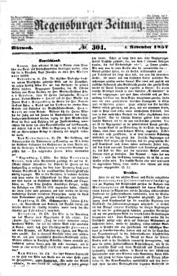 Regensburger Zeitung Mittwoch 4. November 1857