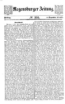 Regensburger Zeitung Freitag 4. Dezember 1857