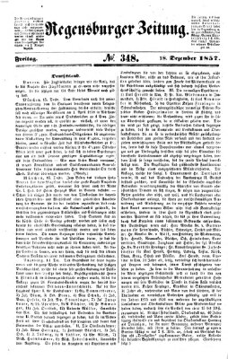 Regensburger Zeitung Freitag 18. Dezember 1857