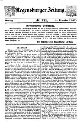 Regensburger Zeitung Montag 21. Dezember 1857