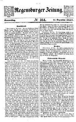 Regensburger Zeitung Donnerstag 24. Dezember 1857