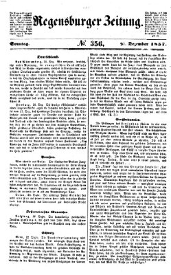 Regensburger Zeitung Sonntag 27. Dezember 1857