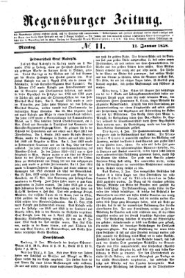 Regensburger Zeitung Montag 11. Januar 1858