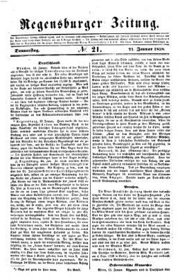 Regensburger Zeitung Donnerstag 21. Januar 1858