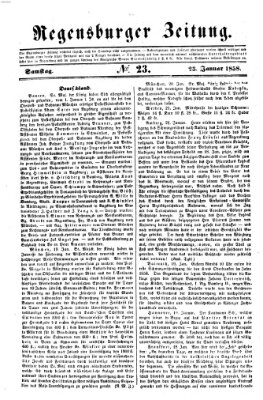 Regensburger Zeitung Samstag 23. Januar 1858