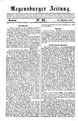 Regensburger Zeitung Sonntag 24. Januar 1858