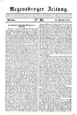 Regensburger Zeitung Montag 25. Januar 1858