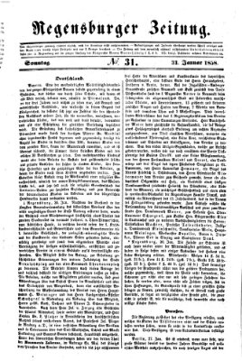 Regensburger Zeitung Sonntag 31. Januar 1858