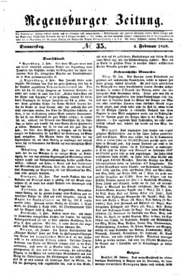 Regensburger Zeitung Donnerstag 4. Februar 1858